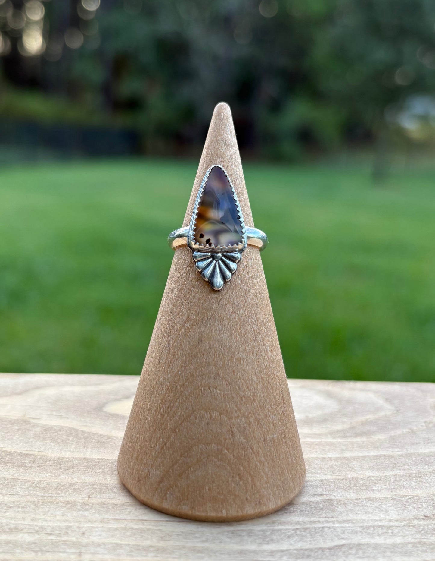 Montana Agate & NZ Abalone Ring