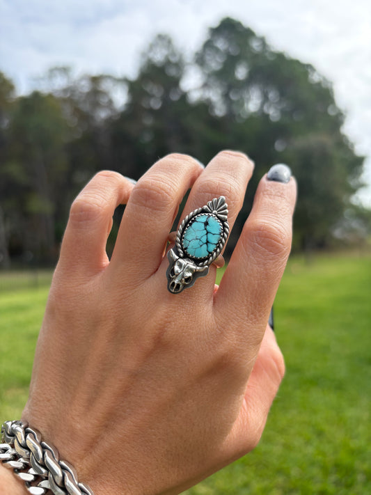 Turquoise & Ox Ring