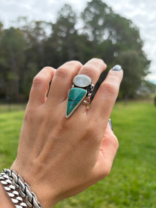 Turquoise & Moonstone Ring