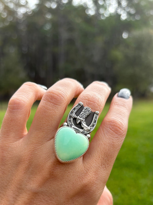 Turquoise Heart Ring