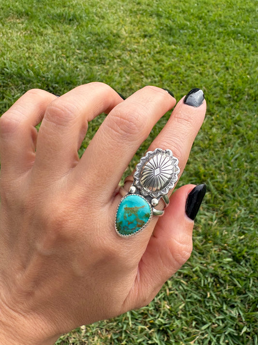 Turquoise & Concho Ring 2