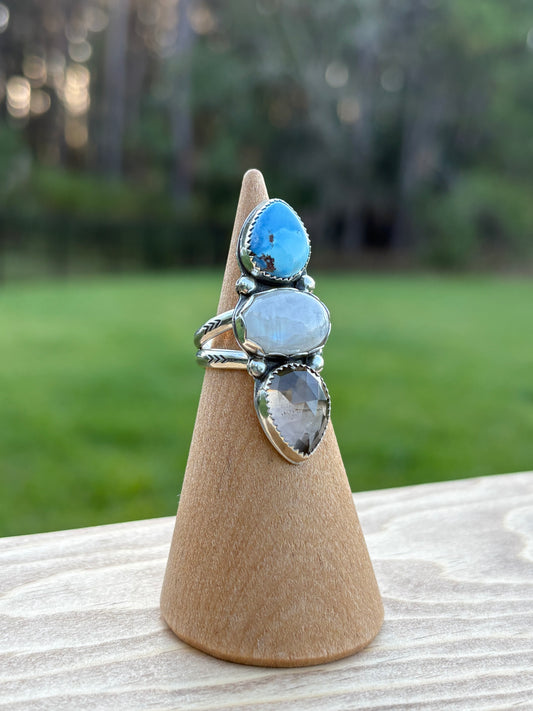 Triple-Stone Ring